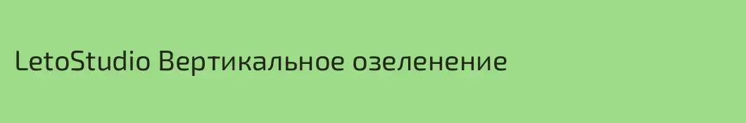 LetoStudio Вертикальное озеленение